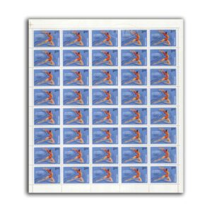 1984 XXIII Olympic Games, Los Angeles Floor Exercises, Mint Sheet of 40 Stamps